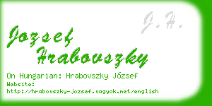 jozsef hrabovszky business card