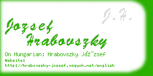 jozsef hrabovszky business card